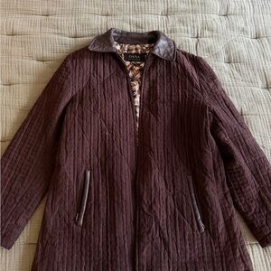 Dana Buchanan brown Quilted Women's suede Jacket